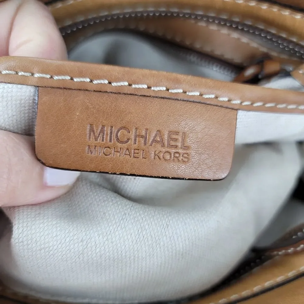 Michael Michael kors tan satchel leather